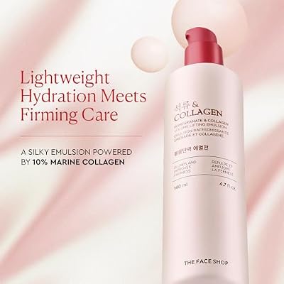 The Face Shop Pomegranate & Collagen Volume Lifting Emulsion | Deep Revitalizing Emulsion for Moisture Barrier Strengthening | Plump & Smoothen Your Skin, 4.7 Fl Oz