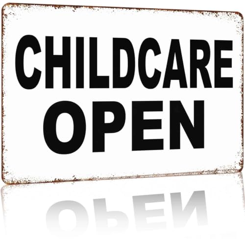 Childcare Open Business Aluminum Metal Sign 8 x 12 Inch