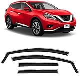 Voron Glass in-Channel Extra Durable Rain Guards for Nissan Murano 2015-2024, Window Deflectors, Vent Window Visors, 4 Pieces - 200483