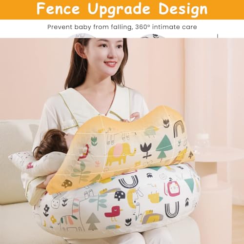 Image of Feeding Pillow for New Born Baby with Detachable Cover Breast Feeding & Maternity Nursing Pillow for Breastfeeding Set of Support for Baby Feeding Pillow with Removable Cover