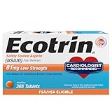 Ecotrin Low Strength Aspirin Arthritis Pain Relief, Safety Coated 81mg Aspirin Tablets for Arthritis, Toothache & Headache Relief, 365 Count