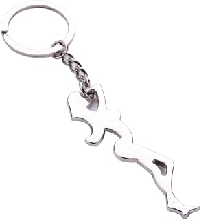 Girl Shape Bottle Opener Keychain Metal Creative Wine Beverage Opener | Silver Finish, Key Holding Pendant, Can and Bottle Opening Use, Fashionable Gift Choice for Friends