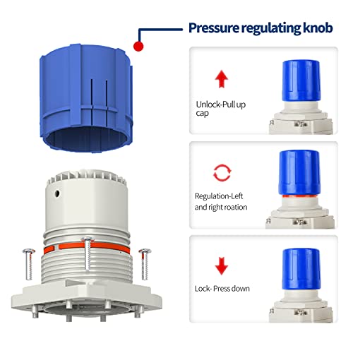 BLCH 3/8\" NPT Air Compressor Filter - Double Compressed Air Dryer Air Compressor Regulator AC3000-03 Semi-Auto Drain Poly Bowl Gauge 0-160 PSI Brass - Thumbnail 4