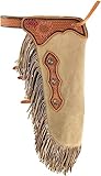 Small Size Western Chinks Suede Leather Floral Hand Tooled Yoke for Men Women Kids Custom ST-CHI-025