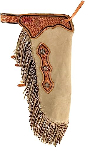 Small Size Western Chinks Suede Leather Floral Hand Tooled Yoke for Men Women Kids Custom ST-CHI-025