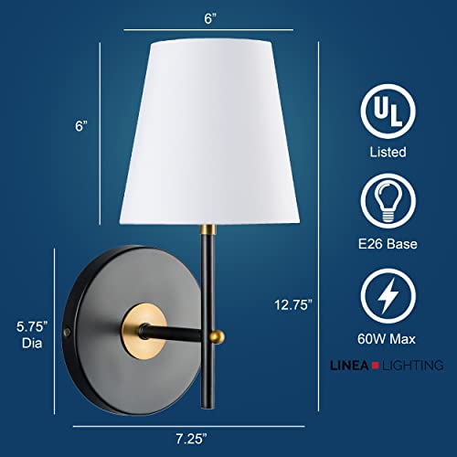 Tamb Wall Sconce With Fabric Shade | Antique Brass Hallway Light Fixture Ll-Sc201-Ab #TOP2