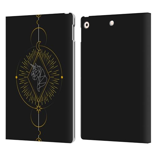 Protection iPad 10.2 cuir Haroulita Licorne Céleste pochette portefeuille
