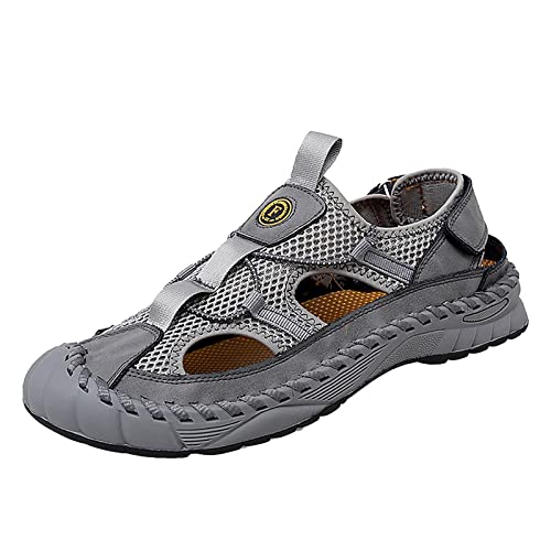 Sandalias de senderismo para hombre, verano, exterior, correr, deporte, sandalias de malla, transpirables, zapatos hechos a mano, zapatos de verano, zapatos de playa antideslizantes, sandalias