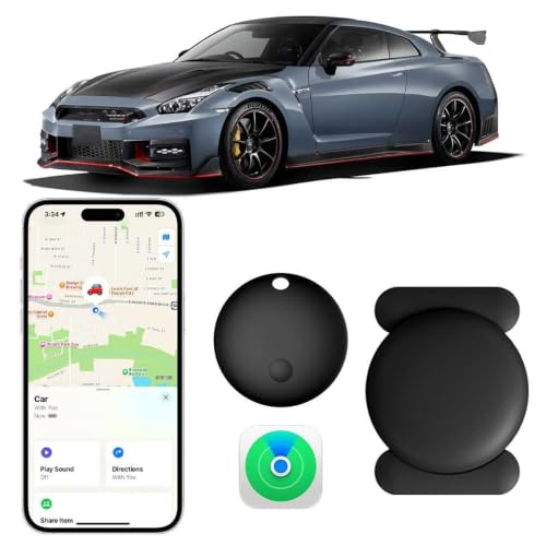 Image of Mini GPS Tracker for Vehicles, No Monthly Fees, Bluetooth Tracker Tag | Magnetic Tracker for Car, IP67 Waterproof, 12 Months Battery Life, No Subscription, Tracking Tag for Cars Bikes Luggage