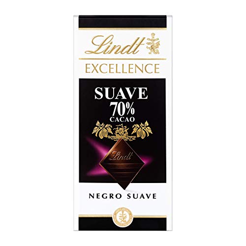 Lindt Chocolate EXCELLENCE 70% suave, tableta de chocolate puro, 70% de cacao, chocolate negro aromático, extrafino, delicado e intenso