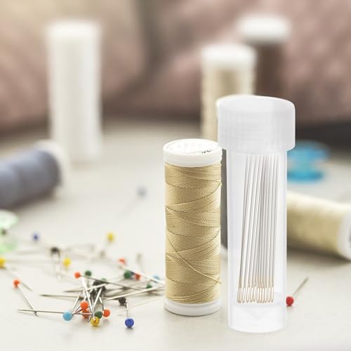 Image of Operitacx 10pcs Sewing Case, 2.3 inch Length Plastic Sewing with Lids, Portable Storage for Craft Knitting