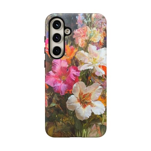 Coque Galaxy S24 Plus Peinture bouquet floral coloré rigide mate multicolore