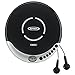 Jensen Portable CD Player with Bass Boost, Silver, JENCD60R