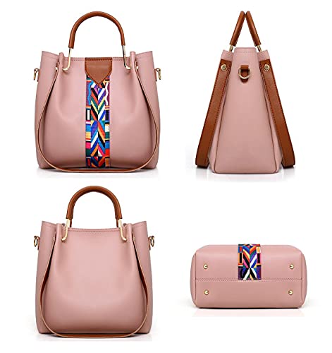 4 piezas: bolso hobo, tote, cartera y satchel para mujer; bolso de mano con asa superior, bolso de hombro de poliuretano, clutch y porta-tarjetas miniatura 4