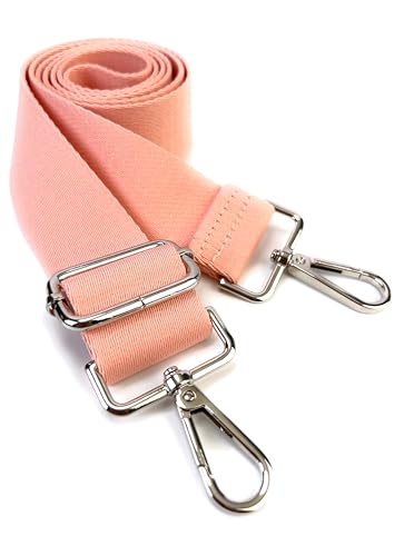 Image of Purse Strap Replacement for Crossbody Bags & Handbags | Premium Webbing with Silver Hardware Clip-On Installation Adjustable Length Comfortable Wide Guitar Style Strap