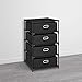 Altra Sidney 4 Drawer End Table, Black