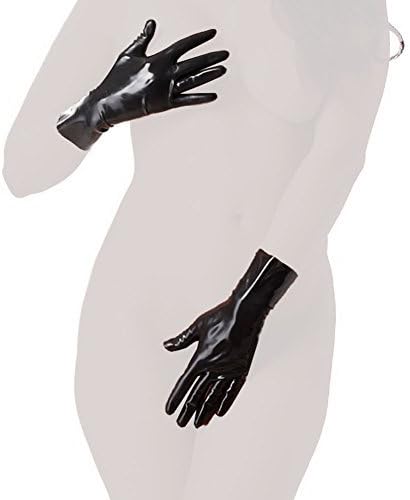Erotic Fashion Gloves Short Latex Black Size M by Rimba