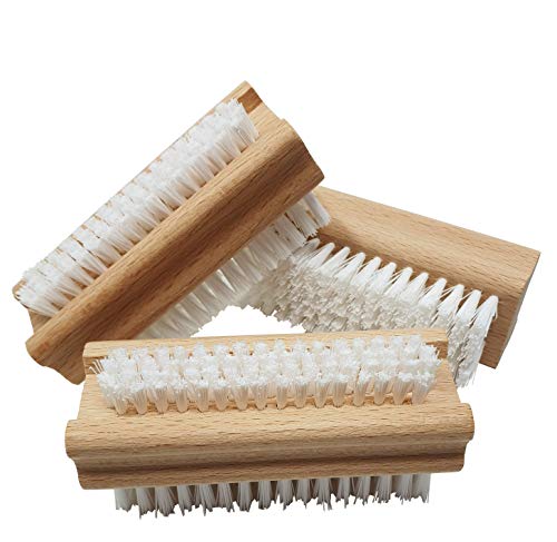 Produktfoto von PILIX Nagelbürste Holz HART Borsten aus Kunststoff | Handbürste Nagelbürste 3 Bürsten | Nail Brush |&hellip;