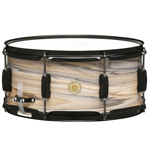 TAMA WP1465BK-NZW - Tambor de Madera de Cebra Marrón (Natural Zebrawood Wrap), 14 x 6.5 pulgadas