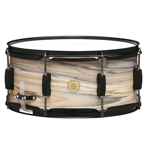 TAMA WP1465BK-NZW - Tambor de Madera de Cebra Marrón (Natural Zebrawood Wrap), 14 x 6.5 pulgadas