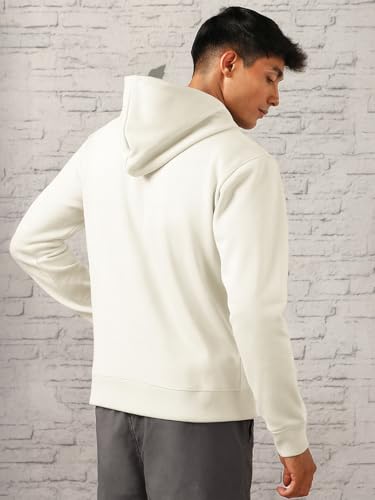 Image of Nobero Printed Hoodies for Man | 280 GSM Rich Cotton Fleece Hooded Full Sleeve Sweatshirt for Man | Stylish Casual Wear Winter Hoodies for Men