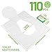 YGDZ Toilet Seat Covers Disposable, 110pcs Flushable Travel Disposable Toilet Seat Covers for Adults Kids Potty Training, Travel Essential Accessories for Airplane, Road Trips, Camping