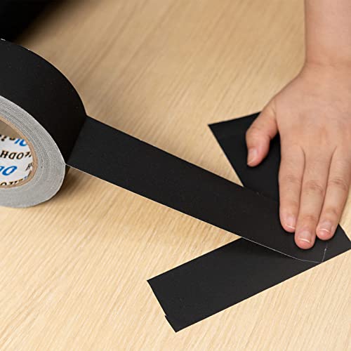 3 Inch Black Gaffers Tape Bulk, 6 Roll Multi Pack, 30 Yards Per Roll, Heavy Duty Gaffers Tape Easy Tear, Non Residue Gaff Tape, Waterproof Matte Cloth Gaffing Tape For Photography, Filming, Stage Use #TOP5