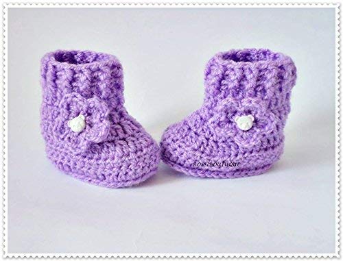 purple baby shoes