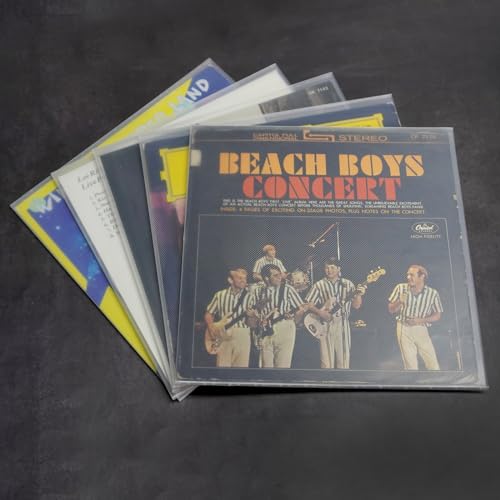 sdroceRyaM Vinyl Record Cover 12 Inches Hard PP Vinyl Record Outer Sleeves Vinyl Protective Sleeves for LP Albums, Translucent, 5 Pack - Thumbnail 5