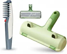 Kit Removedor de Pelos Pet com Pente Elétrico Desembolador e Rolo Escova para Gatos e Cachorros
