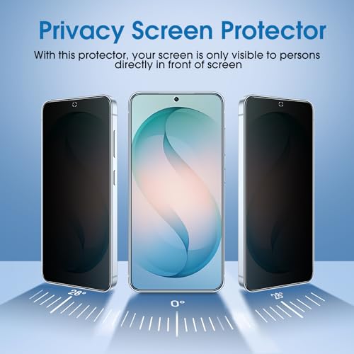Image of amFilm OneTouch for Samsung Galaxy S26 6.3'' Privacy Screen Protector | Auto-Alignment, 30s Install, Bubble Free,Scratch & Drop Protection, Privacy Protection, Lens Protector, 2+2 Pack (S26-6.3'')