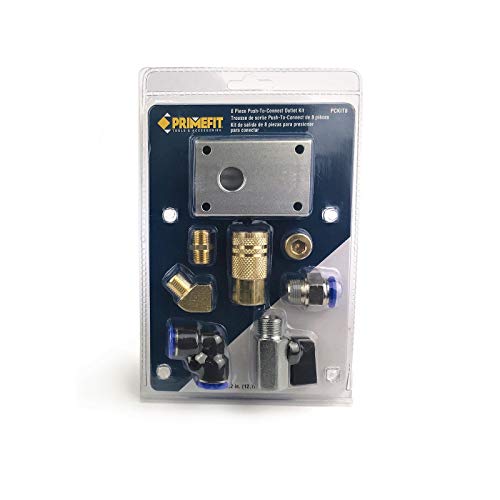 Primefit PCKIT8 Air Push to Connect - Outlet Drop Kit with Block,1/4" Brass Quick Connect Coupler by Primefit - Used condition - Image 2