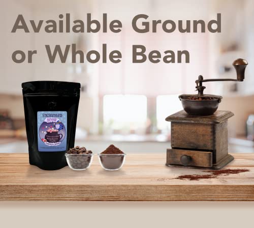 Enchanted Brew White Chocolate Raspberry Truffle Gourmet Flavored Coffee, Artisan Infused Medium-Roast Arabica Coffee Beans - 8 Oz Bag, Ground #TOP5