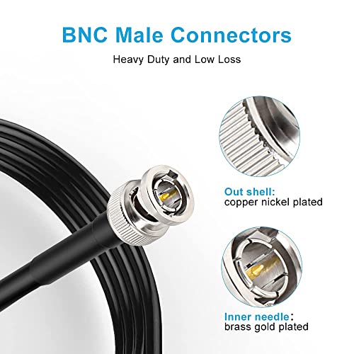 Cable HD-SDI de 75 ohmios XRDS -RF de 6 pies con conectores BNC para un video coaxial sin cortes 2