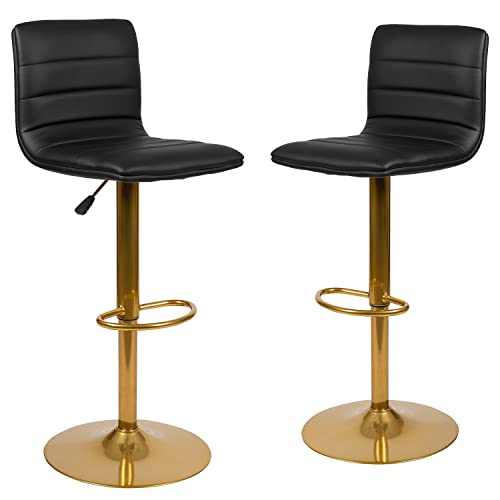 Flash Furniture Vincent - Sgabello da Bar Regolabile in Vinile Giallo