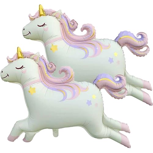 38 Inch Large Unicorn Balloons Rainbow Unicorn Themed Party Helium Foil Balloons Wedding Engagement Birthday Party Decorations Baby Shower Kids Supplies