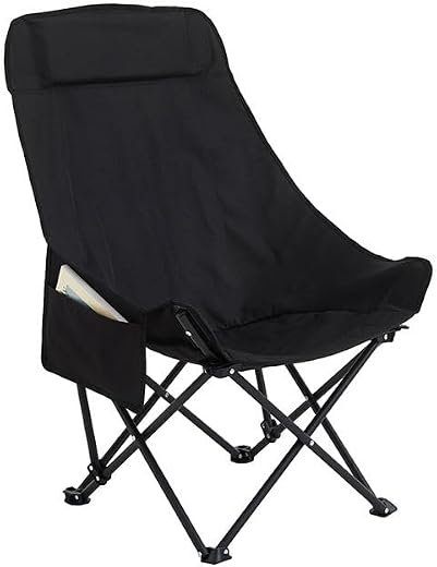 G POWERED Nylon Camping Chair For Adults, Compact Folding Portable Chair With Side Pockets For Outdoors Fishing, Hiking, B...