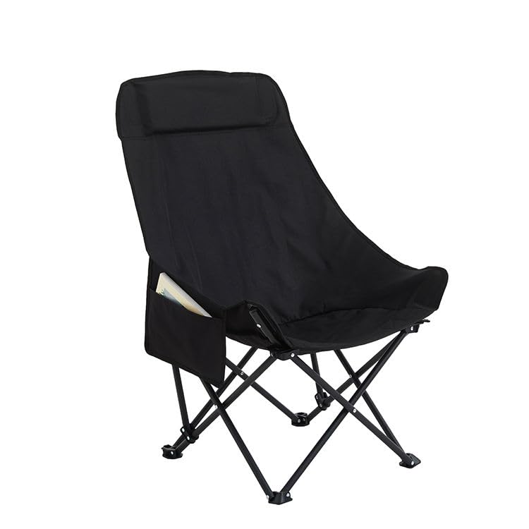G POWERED Nylon Camping Chair For Adults, Compact Folding Portable Chair With Side Pockets For Outdoors Fishing, Hiking, B...