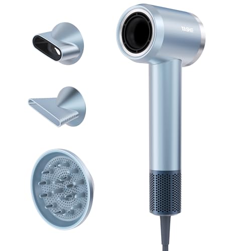 YASHE Ionic Hair Dryer, 110,000 RPM Brushless Motor, 1600W High-Speed Blow Dryer with 22m/s Airflow, Low Noise Fast Drying, 3 Magnetic Nozzles, 200 Million Negative Ions for Smooth Shiny Hair