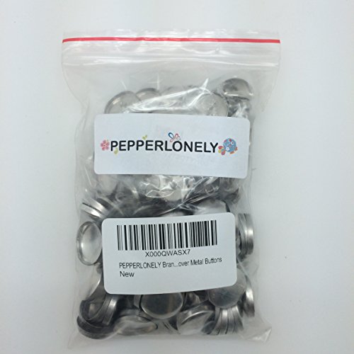 Pepperlonely Brand 100 Sets Aluminum Tone Shank Wire Back Cover Metal Buttons #TOP3