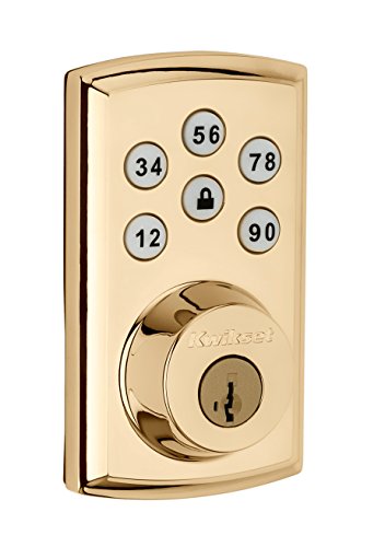 Kwikset 98880-006 SmartCode 888 Smart Lock Touchpad Electronic Deadbolt Door Lock with Z-Wave Plus Featuring SmartKey Security in Polished Brass