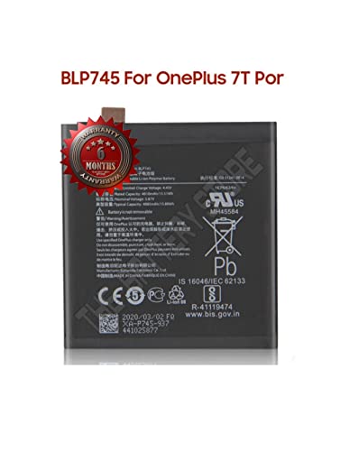 Image of THE BATTERY STORE Original BLP745 Battery for OnePlus 7T Pro - 4085mAhBattery with 6 Month Warranty and high capcity Battery Backup Carefully Check Your Phone Model and Purchase - (for 1+7T PRO)