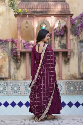 Image of Event Party Wear Stitched Indian Long Anarkali Gown Dress Stylish Salwar Kameez Suits.-65