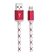 Produktbild LED Licht Mikro USB Ladegerät Kabel Aufladen Kabel Zum Samsung Galaxis s7 Kante Hirolan Leuchtende Datenzeile für Android (Roségold)