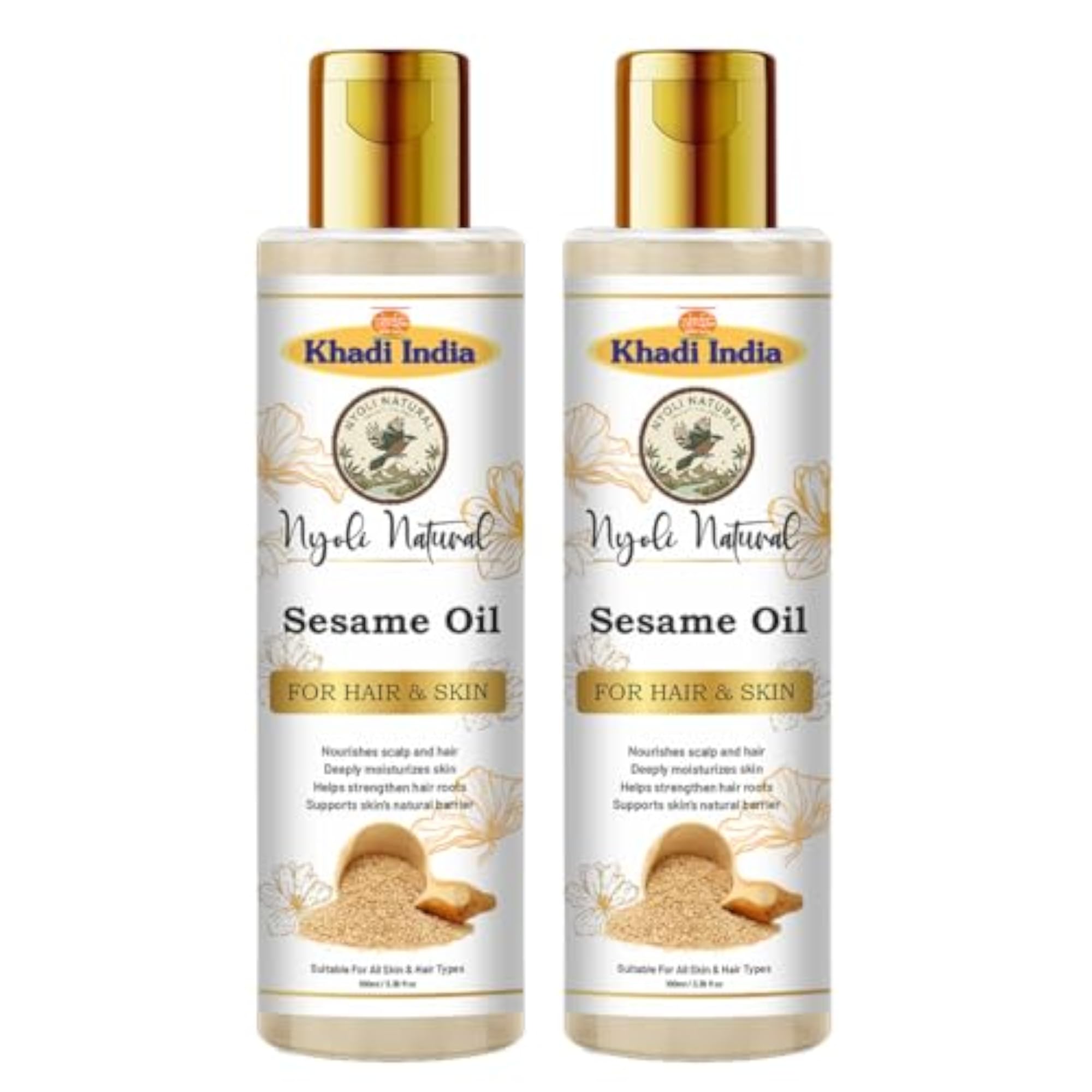Khadi Cold Pressed Sesame Oil, Pack of 2, 100ML