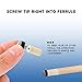 GSE 10-Pieces of 12mm Soft Tip & Nylon Ferrules Set, Soft Screw-on Tips Replacement with White Pool Cue Stick Nylon Ferrules Replacement