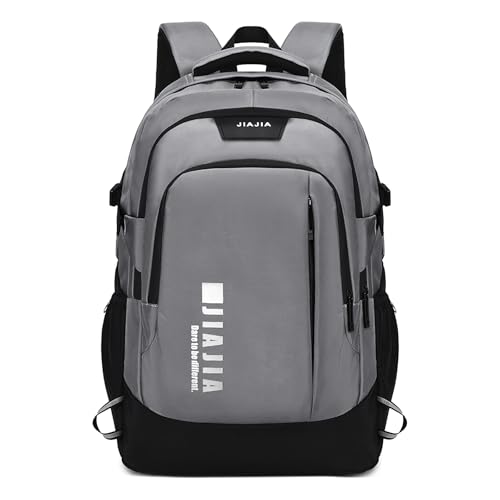 Amythe Mochila Escolar Grande para Instituto Universidad - Mochila Adolescente Impermeable con Portátil 15.6" - Mochilas Escolares Casual para Chicos y Hombre Colegio y Viajes -Gris