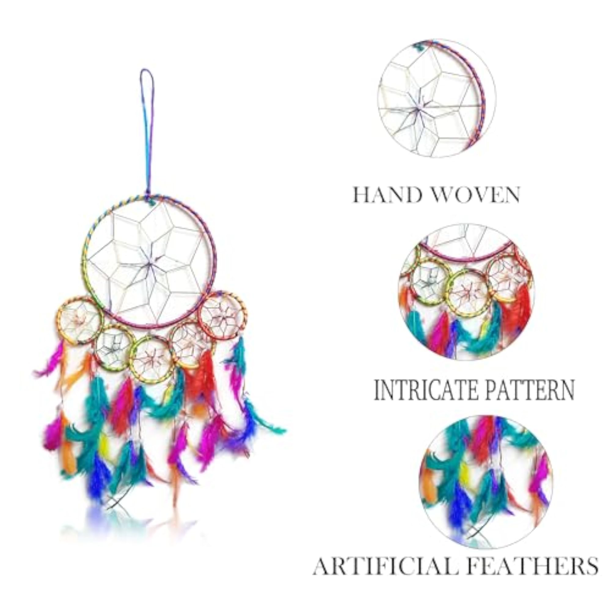 Handmade Dream Catcher Wall Hanging, Decorative Showpiece