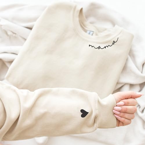Mama Sweatshirts For Women Embroidered Mom Sweatshirt New Mom Gifts Mama Sweatshirt New Mom Gift Christmas 20233