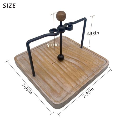 Porte-serviettes en bois noble avec bras lesté chic pour table